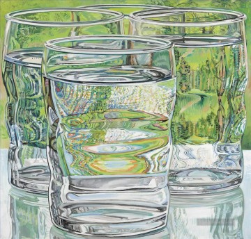  glasses Galerie - skowhegan water glasses  JF realism still life